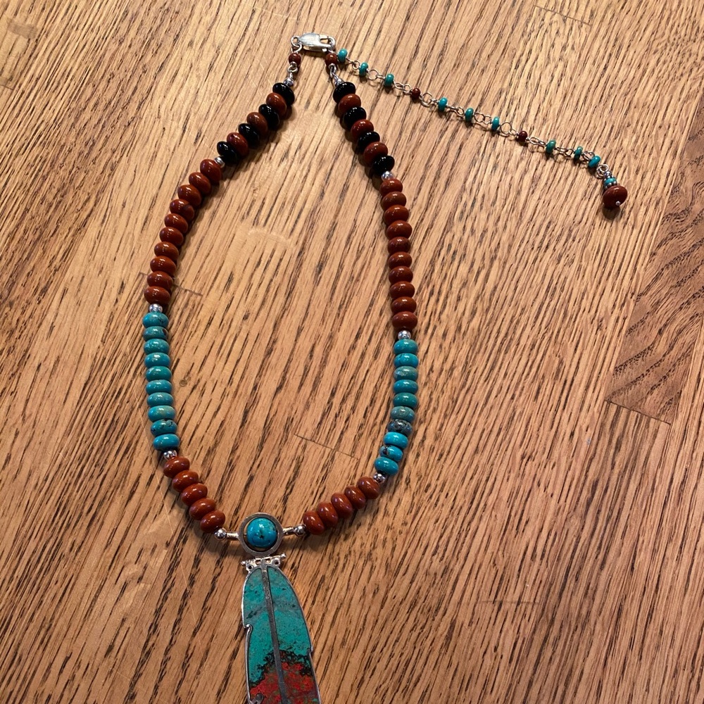 COPY - Sterling silver feather necklace - Picture 3 of 3